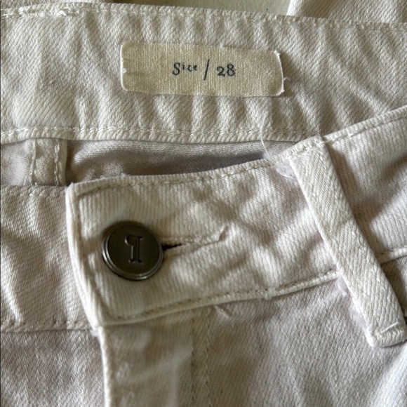 pilcro and the letterspress Cream Wide-Leg Pants with Floral Hem - Picture 6 of 10